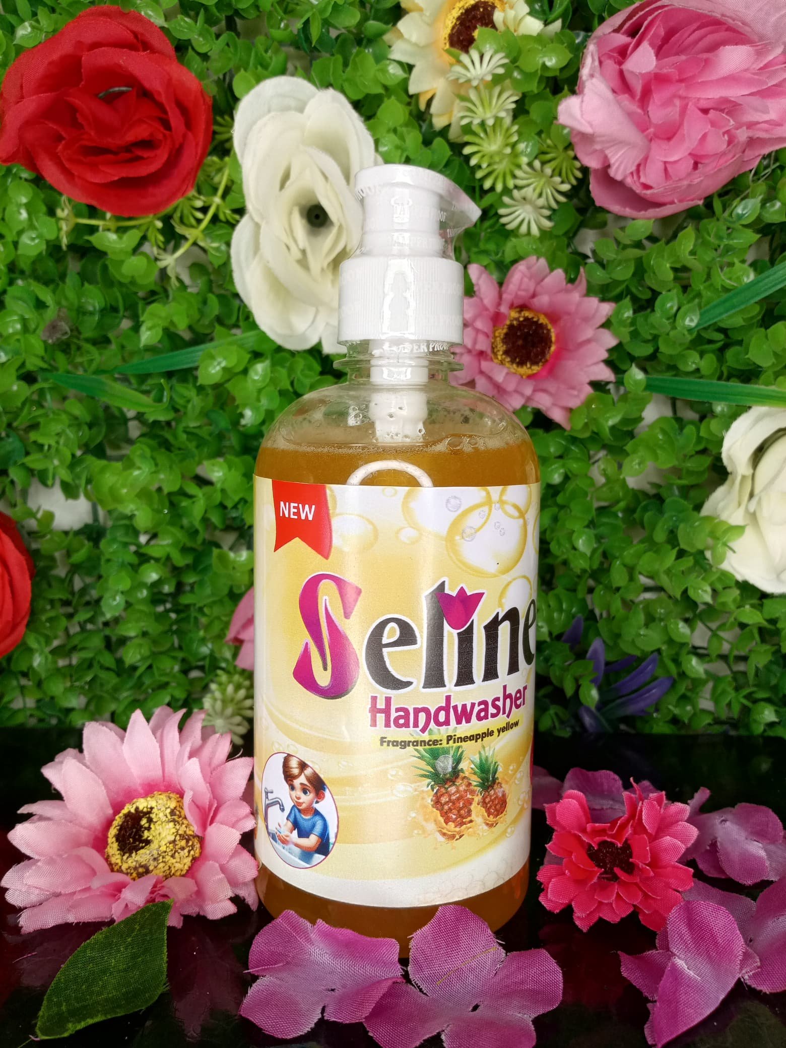 Seline Handwasher Antibacterial Liquid Soap – 500ml - Image 2