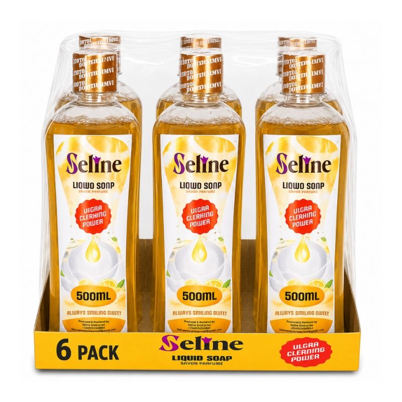 Seline Multi Purpose Liquid Soap – 500ml Pack of 6
